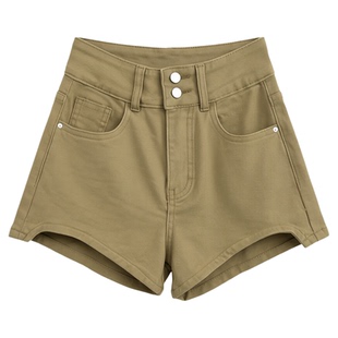 弹力包臀牛仔短裤 Stretch hip-hugging three-inch denim shorts