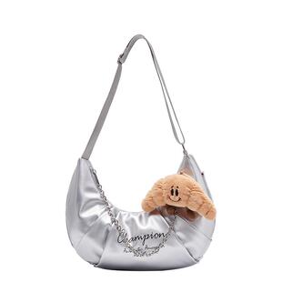 Champion冠军25秋冬新款单肩包男女情侣休闲斜挎包潮流休闲可颂包