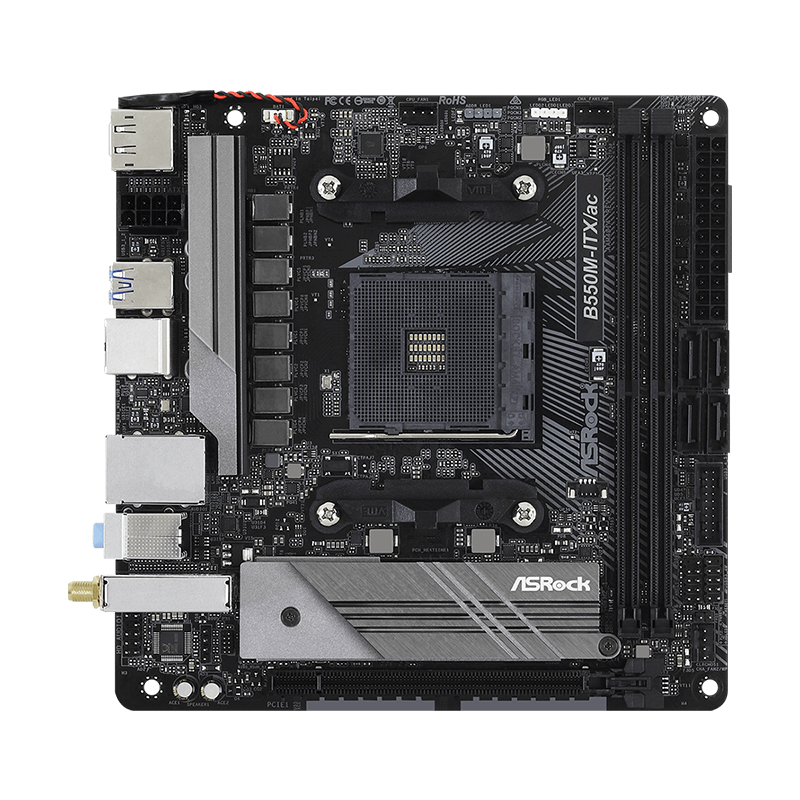 ASROCK/华擎 B450/B550/A520台式电脑 AMD主板5600G/5500 AM4接口