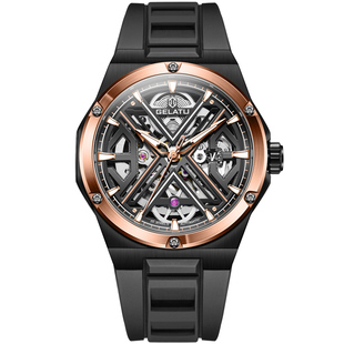 2026年新款格拉图品牌正品手表男士镂空机械表夜光防水大表盘腕表