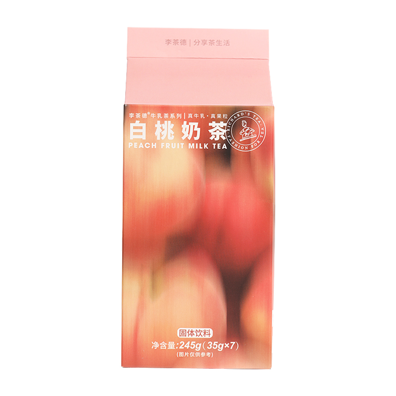 李茶德牛乳茶白桃乌龙果粒港式网红奶茶速溶冲泡奶茶袋装冲饮7杯