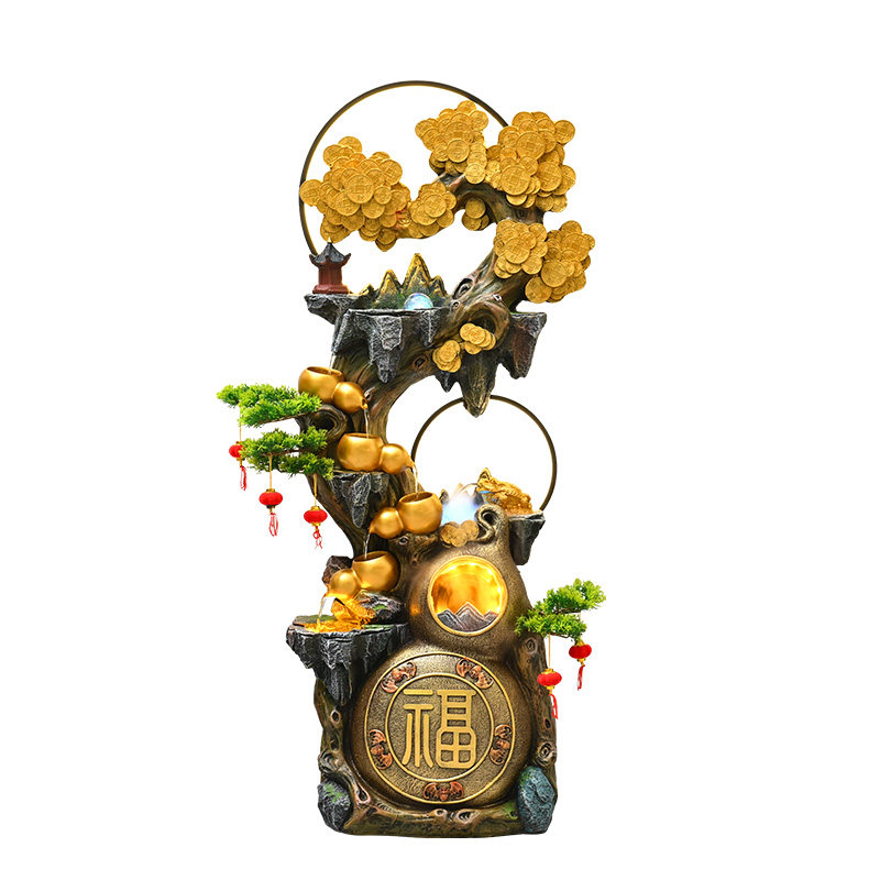 招财葫芦流水摆件循环水