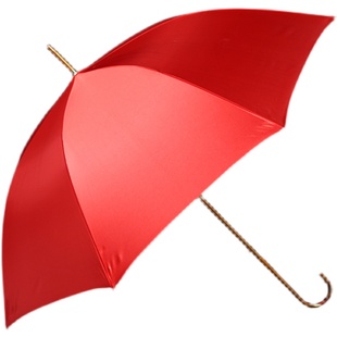 红色伞婚庆结婚用红雨伞新娘出门出嫁喜庆蕾丝长柄铝合金复古中式