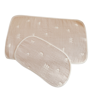 爱予宝贝纯棉空气层提花新生宝宝枕垫加厚吸汗婴儿童枕巾云片枕