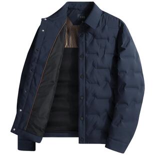【鸭绒】杉杉衬衫翻领羽绒服男2026冬季新款商务保暖爸爸防寒外套