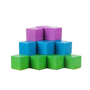 正方体积木拼装玩具益智木头立体方块小学数学教具立体几何图形