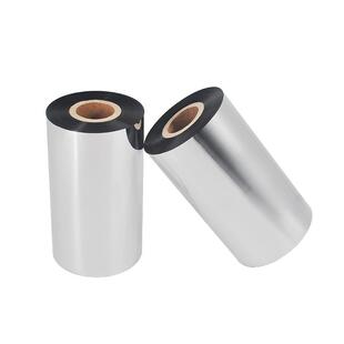 和岳新材全树脂基碳带卷110x300m 90 80 60 50亚银纸合成纸珠宝标贴纸电码打印机耐摩擦耐高温黑色带