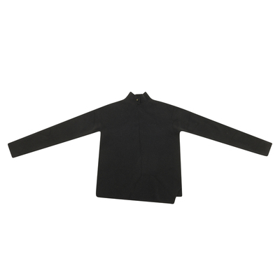 THESOONG/新品100%绵羊毛单股细织手订小米珠纽扣立领毛衣女8449