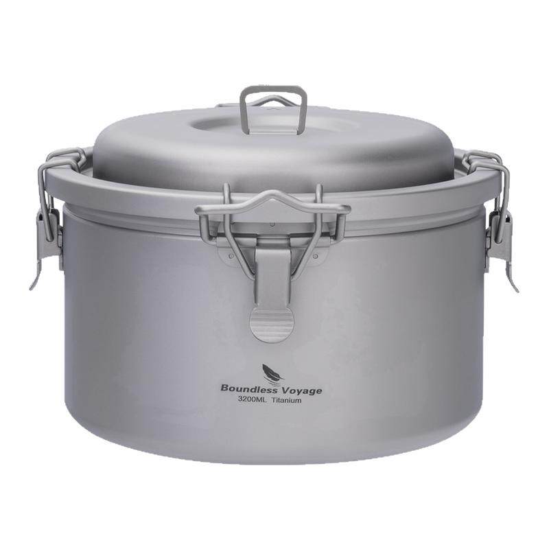 纯钛微压锅户外汤锅便携煮饭神器