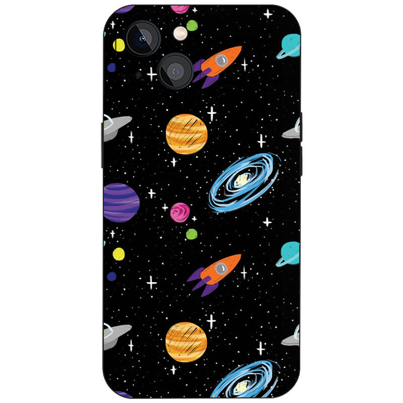 可爱卡通童趣梦幻星空手绘艺术手机壳适用苹果17液态硅胶17E磨砂16小众个性Air磁吸iPhone18ProMax防摔保护套
