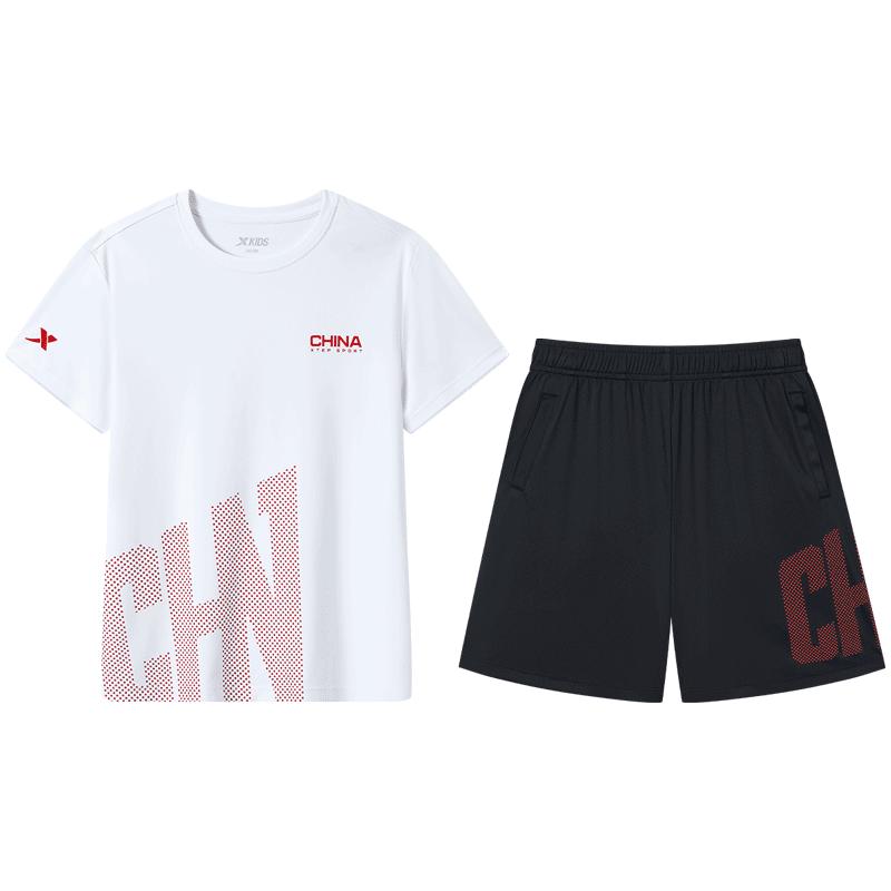 特步童装儿童短袖套装夏季