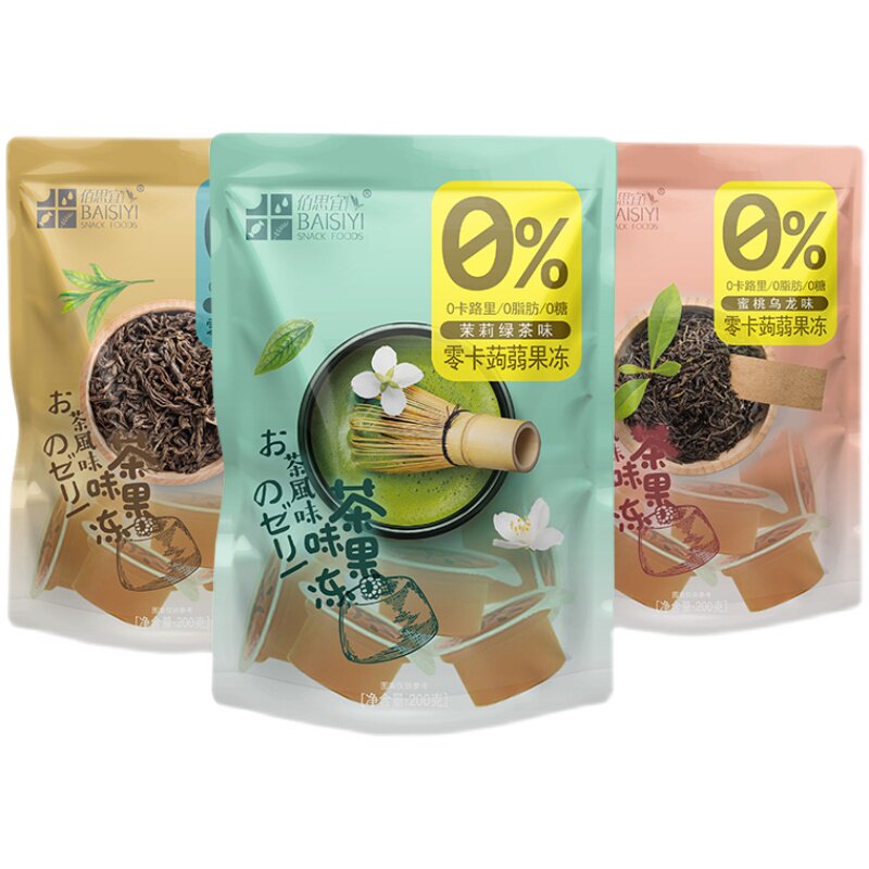 佰思宜果味果冻零卡零糖零脂茶味