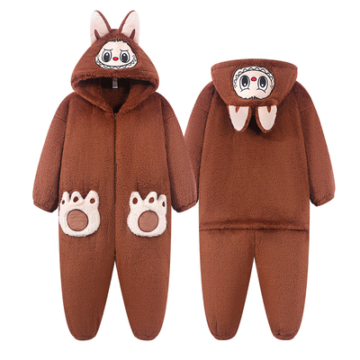 儿童睡衣珊瑚绒冬天衣服宝宝睡袋