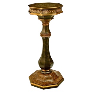 卡斯特兰美式实木落地花几客厅花盆架欧式花台高脚置物架子6704F