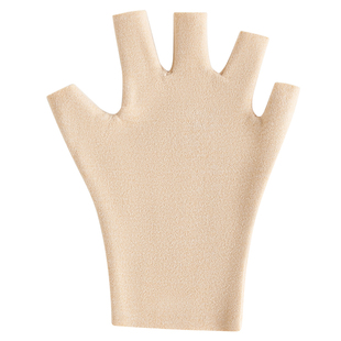 羊毛蚕丝保暖手套半指发热德绒触屏秋冬露指写字办公打字防寒护手