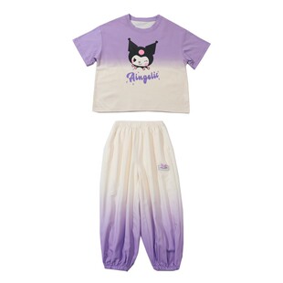 女童套装短袖长裤夏季渐变色2026新款儿童时髦宝宝休闲运动两件套