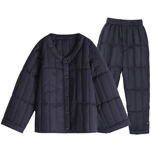 演出服羽绒内搭套装儿童轻薄保暖小学生校服内胆两件套亲子家居服