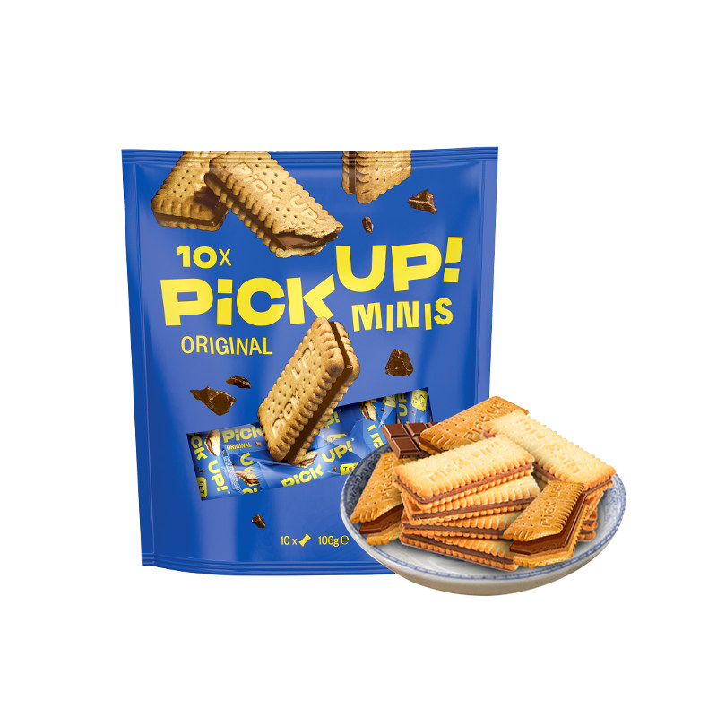 【直播推荐】德国进口百乐顺pickup纯可可脂巧克力夹心饼干零食