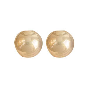 塑料针复古夸张大珍珠耳钉高级感车厘子红色耳环防过敏新年耳饰女