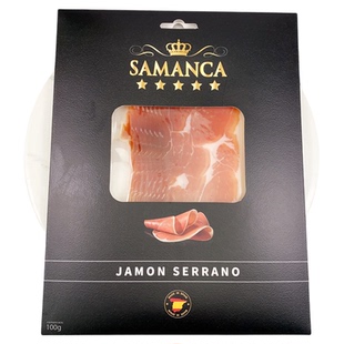 萨曼卡塞拉诺西班牙原料伊比利亚黑猪后腿火腿切片即食国产100克