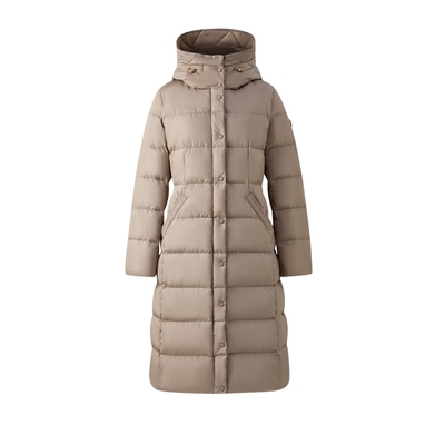 ELAND羽绒服修身长款连帽