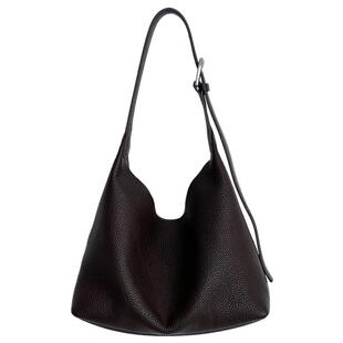 jpjclassic牛皮hobo饭盒包菜篮子水桶包单肩斜挎通勤包软包