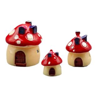 创意建筑 小号蘑菇房城堡 房屋模型 微景观摆件DIY工艺品桌面礼物