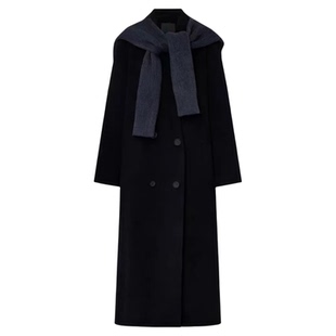 【秦岚同款+系列】正品大衣针织披肩2025冬新品绵羊毛MBE4OVC006