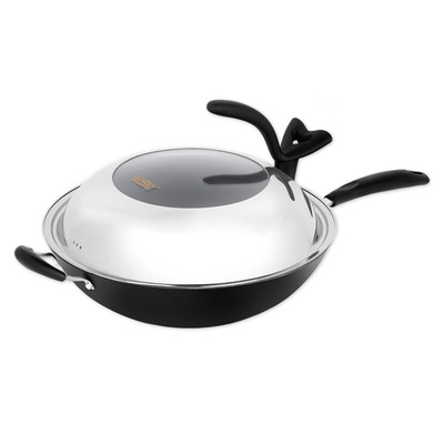 炒锅平底电磁炉无涂层老式36cm