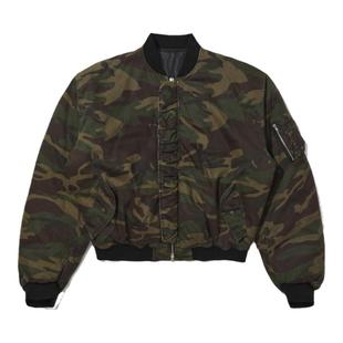 WithoutMe/VULCAN棉服外套男女加绒廓形迷彩保暖短款空军飞行夹克