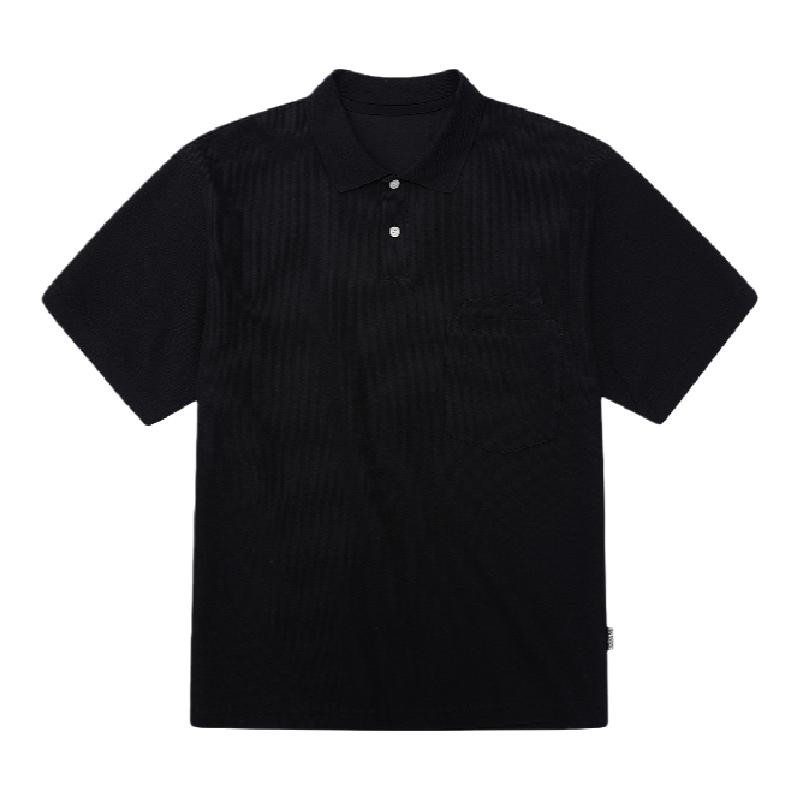 【NANS】叠片口袋定织罗纹重磅棉质华夫格廓形POLO/ POCKET POLO