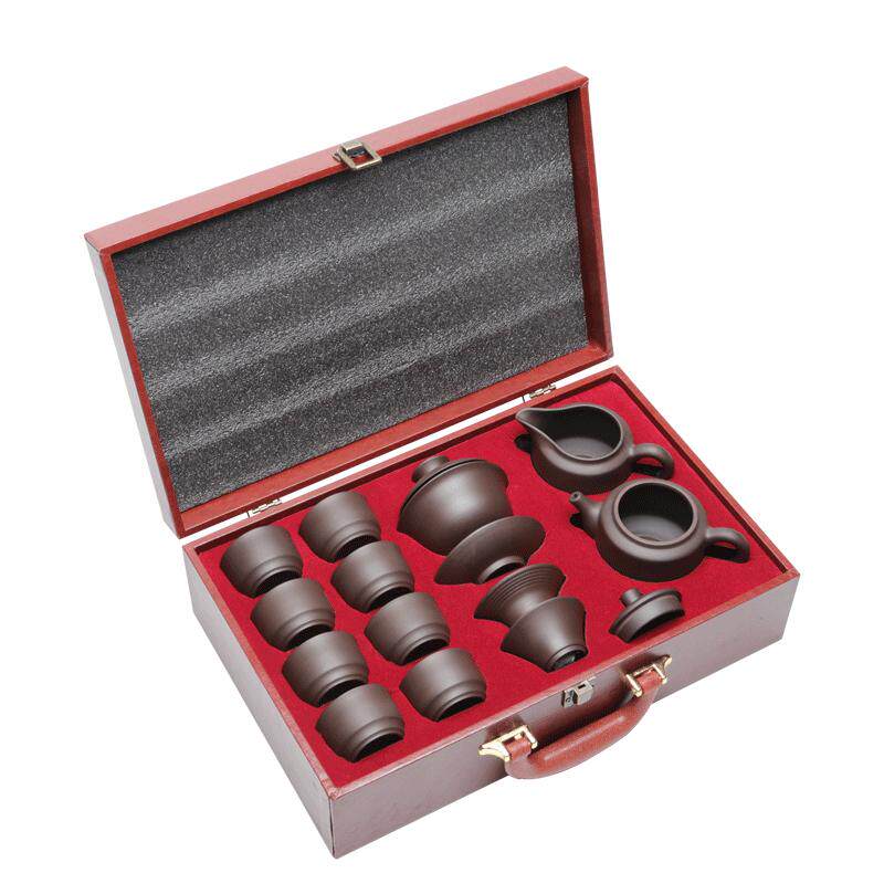 景福匠心原矿紫砂功夫茶具礼品组合套装中式简约家用刻字定制送礼
