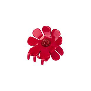 [春季新品]Lele Sadoughi Daisy Claw Clip 红色REVOLVE小众新款