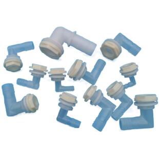 水箱接头4分6分排水弯水塔出水口水桶开孔内外丝宝塔弯头硅胶软管