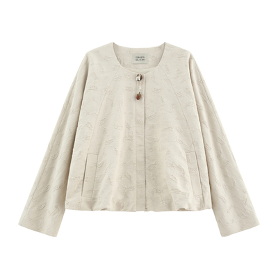 立体提花老钱松弛感外套