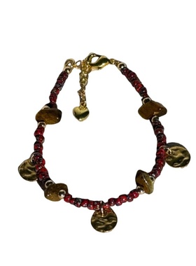 异彩复古法式小众虎眼石手链