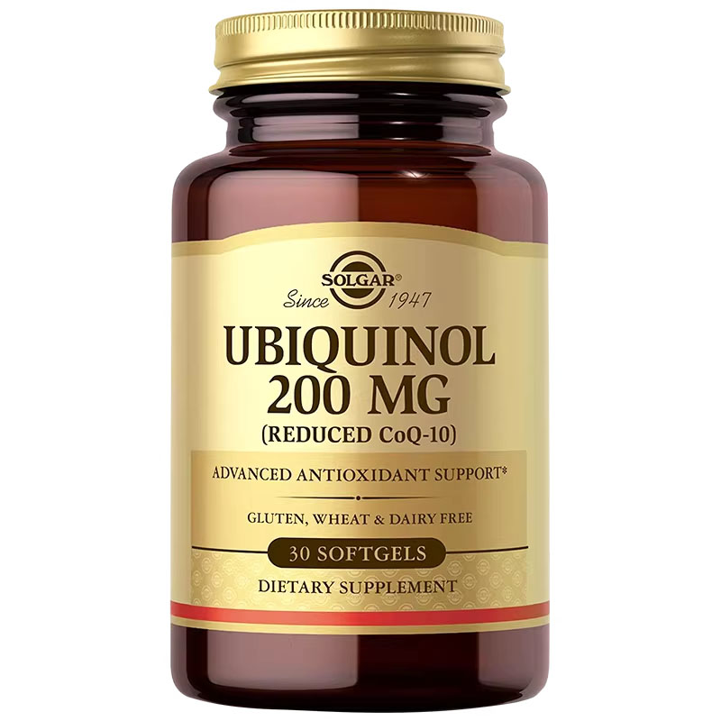 solgar泛醇辅酶q10还原型200mg软胶囊美国原装中老年心脏保健品