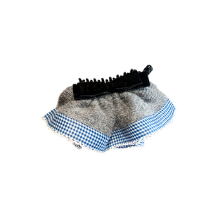 日系甜美格纹针织发夹蝴蝶结丝绒香蕉夹少女心显脸小马尾懒人竖夹