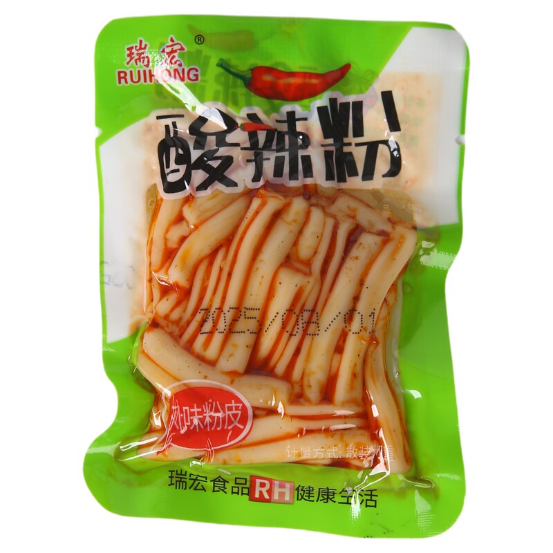 爽口零食辣条水晶凉皮独立小包装酸辣解馋小吃休闲脆粉皮开袋即食