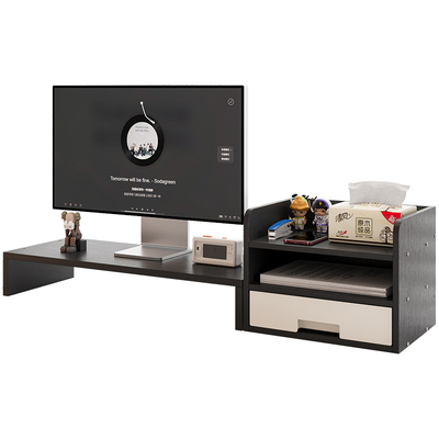 电脑增高架带抽屉柜子