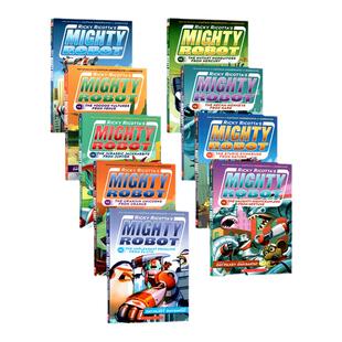 Scholastic出版 威猛机器人9册套装 英文原版 Ricky Ricotta's Mighty Robot内裤超人队长同作者Dav Pilkey著作全彩儿童桥梁章节书
