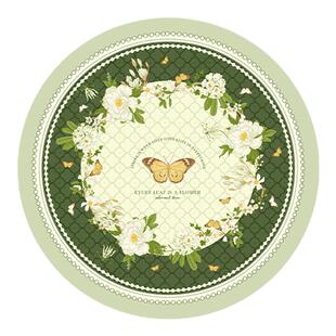 桌面防烫隔热垫春夏田园风餐垫小圆杯垫清新绿色餐桌碗盘餐具垫子