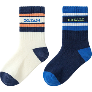 【商场同款】巴拉巴拉儿童袜子男童女童中筒袜秋冬款宝宝保暖棉袜