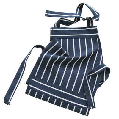 8301纯棉条纹厨房做饭可调节围裙
