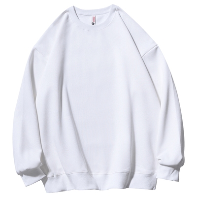 美式320g重磅纯色圆领卫衣男女秋