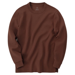 MrBu布先生热胆圆领纯色长袖加厚打底T恤男款休闲百搭秋冬KT01986