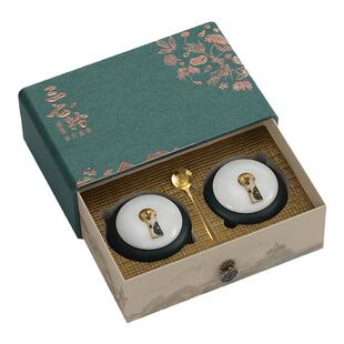 文山三七粉礼盒 铁皮石斛包装双罐半斤装空礼品盒陶瓷罐定制批发