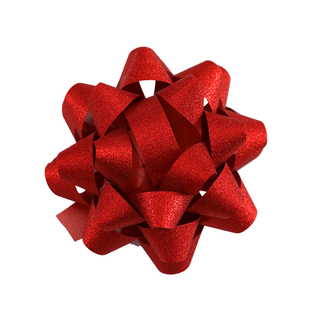 金粉立体闪光星星花包装纸礼物拉花装饰蝴蝶结圣诞节新年生日喜庆节日摆件花蛋糕儿童玩具礼品礼盒堆亮片球花