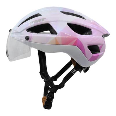 pmt骑行头盔磁吸风镜智能变色女