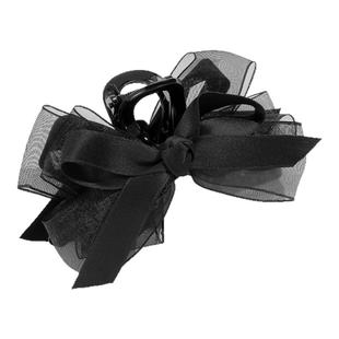 DODOGOGO气质黑色蝴蝶结发夹女后脑勺抓夹大号2025新款高级鲨鱼夹